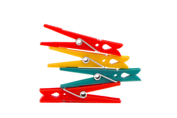 isolated clothes pegs