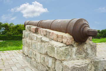 Old rusty cannon