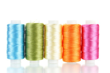 bright bobbin thread isolated on white.