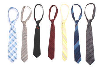ties isolated on white