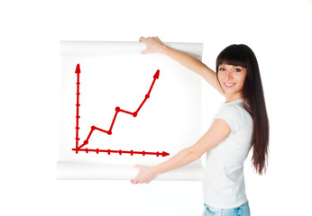 businesswoman doing a presentation