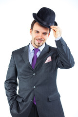 Portrait of a business man with hat
