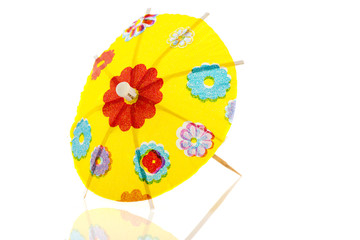 Yellow paper parasol