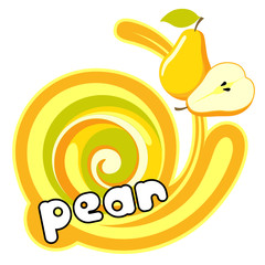 Background for design of packing. Pear.
