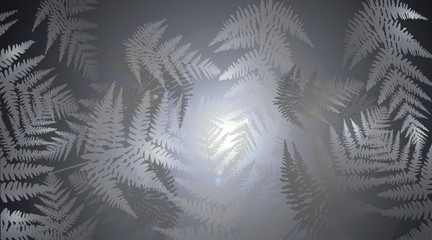 Abstract monochrome ferns.