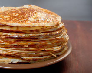 stack of pancakes - russian traditional food