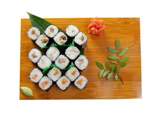 Japanese sushi  Roll made of Smoked fish