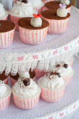 cup cake on shelves