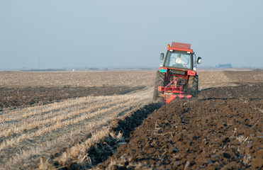 Tractor Plowing