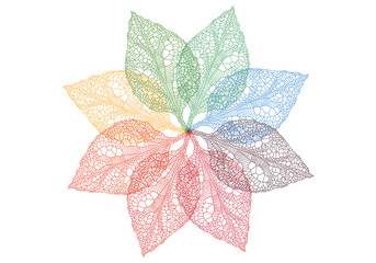 colorful spring leaves, vector
