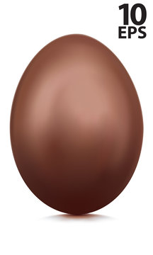 Chocolate egg. Vector illustration