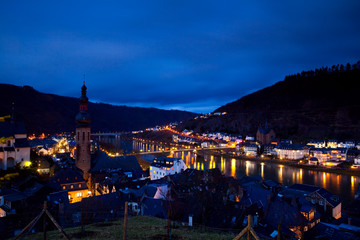 view on city by night