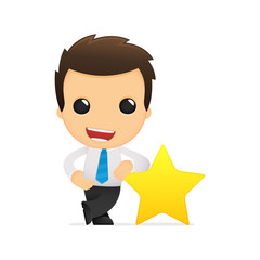 funny cartoon office worker