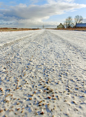 Snowy road.