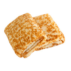 pancakes fried stuffed isolated white