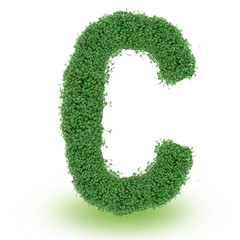 Green alphabet letter