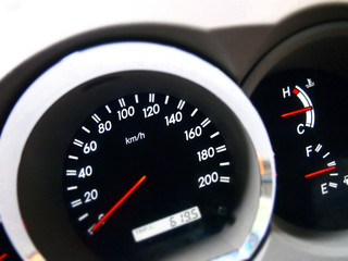 closeup car dashboard