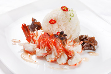 rice with shrimps - Japanese dish