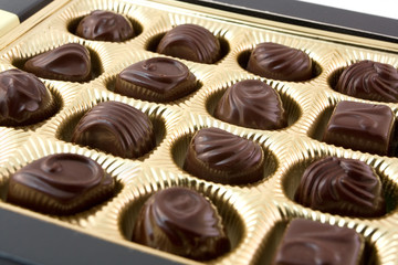 Background of a box of chocolates