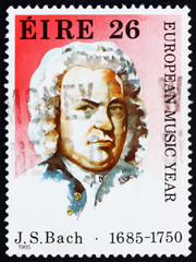 Postage stamp Ireland 1985 Johann Sebastian Bach, Composer