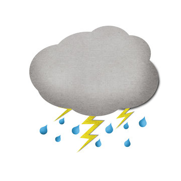 Raining cloud weather with Thunder
