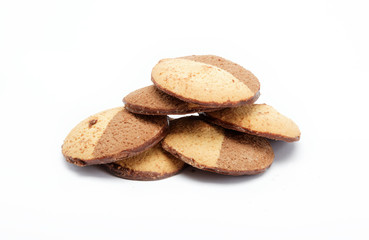 Cookies on a white background.