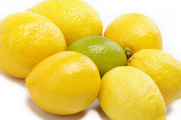 tropical fruits isolated on a white background.