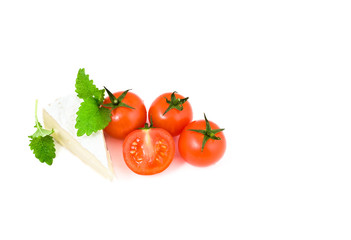french cheese brie with cherry tomatoes