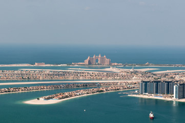 artificial island Palm Jumeirah and Atlantis hotel, Dubai, UAE
