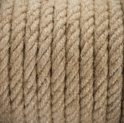 ship ropes sack as background