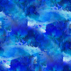 Fototapeta na wymiar niebieska farba bez szwu tekstury akwarela z plamy i smugi