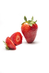 Strawberry on white background