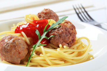 Meatballs and spaghetti