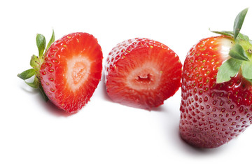 Strawberry on white background