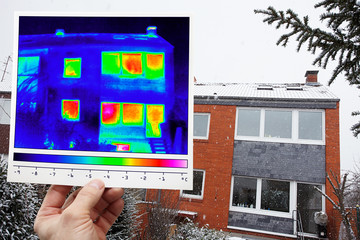 thermal imaging of a row house