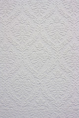 Vintage white floral pattern, wallpaper