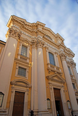Fototapeta na wymiar Rome, Saint Ambrogio and Carlo Borromeo basilica