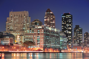 Naklejka premium New York City Manhattan midtown skyline