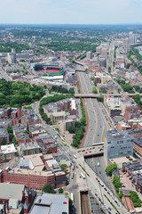 Obraz premium Boston City aerial view