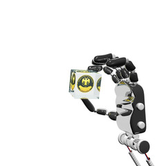 Naklejka premium Hand of the metal robot