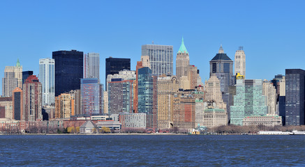 New York City Manhattan downtown panorama