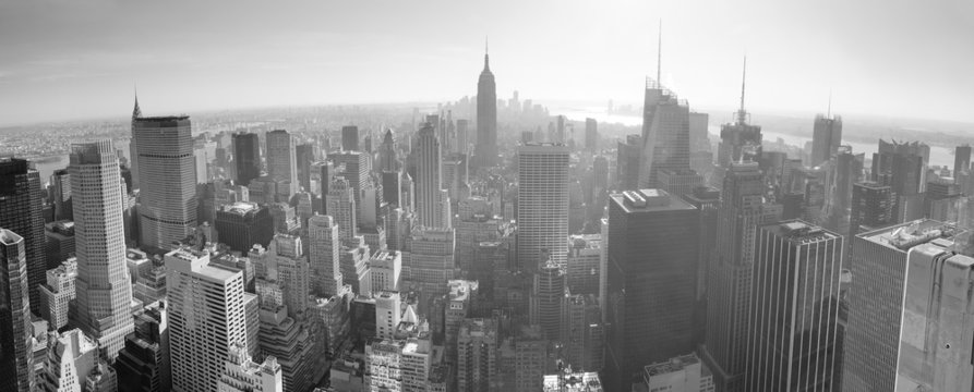 Fototapeta New York City skyline black and white