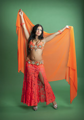 Beautiful girl dancer of Arabic dance