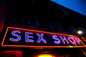 Sexy shop entrance