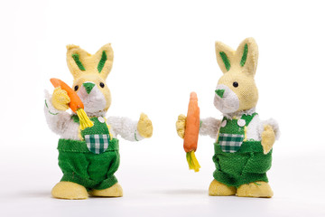 Toy Easter bunnies