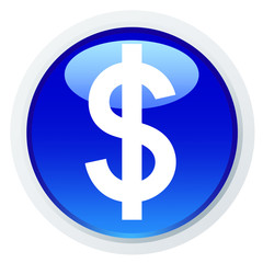 Botão azul - dólar