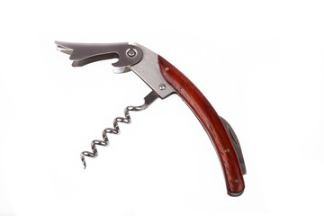 Corkscrew on white background