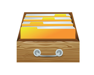 vector catalog - drawer with folders for files