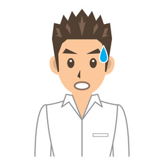 シャツ 男性 B 表情2 焦る