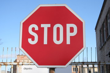 STOP road sign
